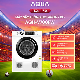 Máy sấy thông hơi Aqua 7 kg AQH-V700FW - Bảo hành 2 năm - Freeship toàn quốc - Hàng chính hãng