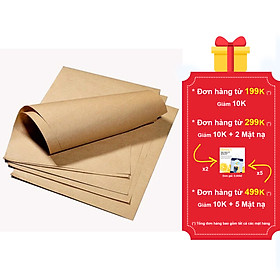50 tờ giấy Kraft nâu (giấy xi măng) gói hàng 60x84 loại dày định lượng 120, chống thấm tốt