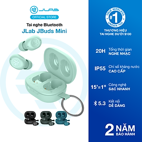 [MỚI RA MẮT] Tai nghe Bluetooth TWS Jlab Jbuds Mini nhỏ gọn thời gian nghe 20H kết nối Bluetooth 5.3 chống nước IP55 công nghệ EQ3 - Hàng chính hãng BH đổi mới 2 năm