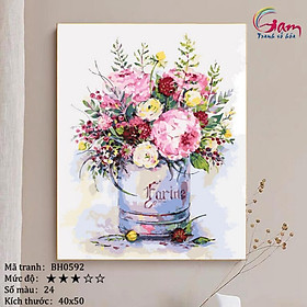 Mua Tranh tự tô màu sơn dầu số hóa bình hoa hiện đại Mã BH0592