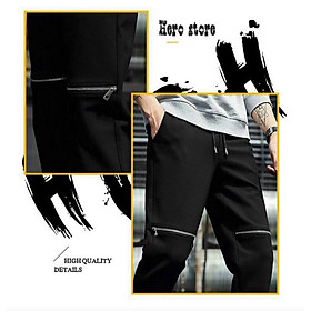 ️SIÊU PHẨM️Quần kaki unisex phối zip gối cao cấp dễ phối đồ