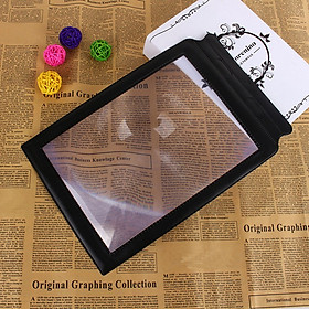 Handheld 3X Reading Magnifier A4 Full Page Books Reading Aid Magnifying Glass