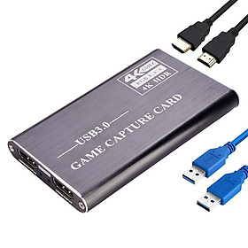 Bộ chuyển đổi ghi âm máy ảnh PS4 NK-S41 HDMI Game Capture Card USB3.0 Capture HDMI 4Kp60-Màu Xám
