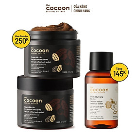 SPECIAL COMBO 2 Tẩy da chết cơ thể cà phê Đắk Lắk Cocoon 200ml tặng Nước