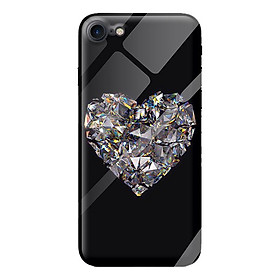 Ốp kính cường lực cho iPhone 7 nền kim cương đen 1 - Hàng chính hãng