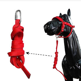 Thicken  Horse Halter Head Collar Horse Riding Stable Protective Red M - L Size Red