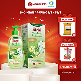 Sữa tắm gội thảo dược Ích Nhi cho bé chai 200ml phòng cảm lạnh, ngừa rôm sẩy, mẩn ngứa, dưỡng da mềm mịn