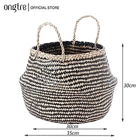 Giỏ cói trồng cây ONGTRE /đựng quần áo/decor tự nhiên có quai/giỏ cói đựng đồ nhiều kích thước