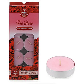 Hộp 10 Nến Thơm Hương Hoa Hồng Miss Candle FtraMart NQM0147 Hồng