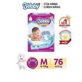 Tã dán Bobby đệm thun thấm mồ hôi