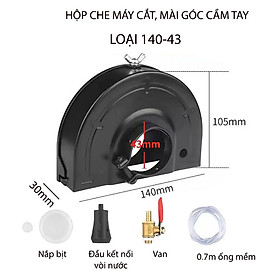 Hộp che máy mài góc, cắt rãnh tường kèm van, ống cấp nước chống bụi, loại 140-160 tùy chọn