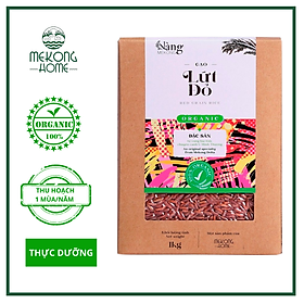 Gạo Hữu Cơ - LỨT ĐỎ 1kg - Nàng MEKONG - 100%  Organic