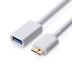 Cáp chuyển đổi Micro USB 3.0 OTG sang USB 3.0 50cm màu trắng UGREEN 10817Us127 Hàng chính hãng