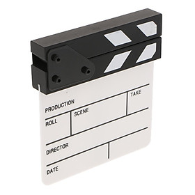 Sunnimix Gỗ Clapper Board 6.5 X 6.0 Cho Bộ Phim Truyền Hình Làm Cho Clapboard Đạo Cụ Acrylic