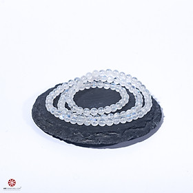 Vòng tay đá mặt trăng Moonstone 5mm tự nhiên quấn 3 lines thời trang - Hợp mệnh Kim, Thủy | VietGemstones