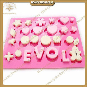 Mua Khuôn Silicon Đổ Socola/Thạch/Đá/Kẹochipchip/Pudding Hình Love