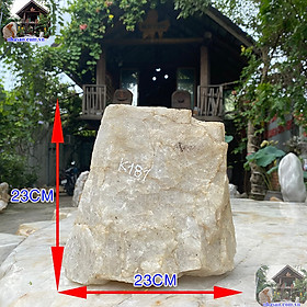 Đá thạch anh trắng hồng thô khối trấn trạch 9kg -K181 giải pháp phong thủy cho độ tuổi trung niên