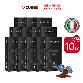 Combo 12 Hộp cà phê viên nén Carraro Decaffeinato