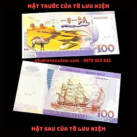 Mua Tờ Lưu Niệm 100 Con Đường Tơ Lụa  kích thước: 155 x75 mm  màu trắng  vàng - SP000143