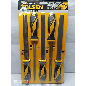 Mua BỘ DŨA THÉP GỖ 5 CÂY 200MM 8   TOLSEN 32038 - HÀNG CHÍNH HÃNG