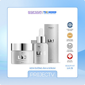 Combo Kem & Serum Là JS Beauty Hit - Dưỡng Ẩm & Sáng Khỏe Làn Da - PROJECT V - Xuất xứ Thụy Sĩ, Hàng Chính Hãng