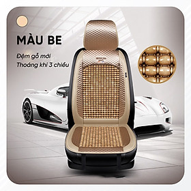 Thảm Lót Ghế Da Kết Hợp Hạt Gỗ Cao Cấp | Thảm Lót Ghế Chất Liệu Da Cao Cấp Kết Hợp Hạt Gỗ Giúp Lưu Thông Máu, Giảm Đau Lưng Khi Ngồi Lái Xe Thời Gian Dài