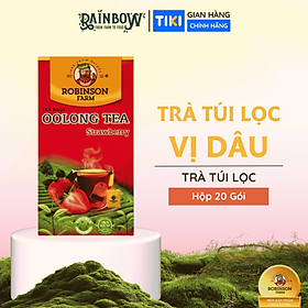 ROBINSON FARM - Trà Túi Lọc - Vị Dâu - Hộp 40g (20 gói x 2g)