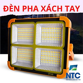 Đèn tích điện 300W siêu sáng sử dụng năng lượng mặt trời hoặc sạc điện đèn