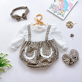 Body yếm dài tay sang chảnh cho bé gái