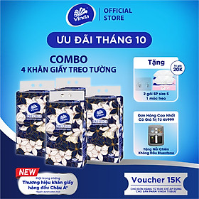 Khăn giấy treo tường cao cấp Vinda Prestige 4D 3 lớp 212 tờ