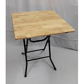 Mua Bàn cà phê gấp bàn gỗ cao su gấp vuông 60 x 60cm