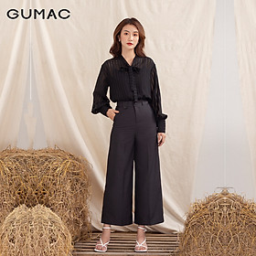 Quần tây ống rộng QA1040 GUMAC thiết kế dáng phối bản lưng