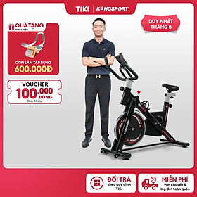 Xe đạp tập thể dục tại nhà Kingsport BK-5806 tải trọng tối đa 150kg, tích hợp đồng hồ thông minh đo nhịp tim và các thông số khi tập luyện, cân nặng phù hợp từ dưới 70-75kg