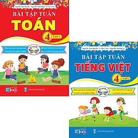 Sách Combo Bài Tập Tuần Toán và Tiếng Việt Lớp 4 - Tập 1 - Cánh Diều (2 cuốn) - Bản Quyền