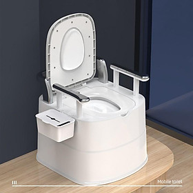 Mua Tolet  Bồn cầu di động cao cấp có tay vịn  tựa lưng đệm  có hộp giấy  siêu chịu lực dành cho trẻ em  người già  BH 1 năm
