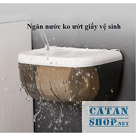 Mua Hộp đựng khăn  giấy vệ sinh bằng nhựa ngăn bắn nước  hộp giấy vệ sinh dán tường siêu chắc chắn  tiện lợi GD284-HGVSDGian