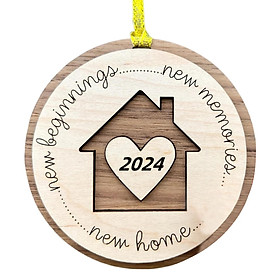 New Home Ornament Christmas Tree Hanging Decorations Xmas Party Prop New Homeowner Gift Keepsake Housewarming Gift for Festival Dining Room