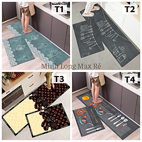 Set bộ 2 thảm 3D nhà bếp cao cấp chống trơn trượt , hoa văn hiện đại , được dệt từ sợi thiên nhiên thấm hút nước và bụi bẩn cực tốt ,đế thảm có độ ma sát cao, , thiết kế lớp cao su chống trượt , bề mặt thảm mịn, không xù lông, không phai màu 