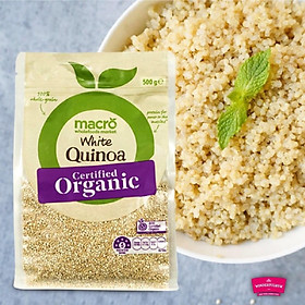 Hạt Quinoa Của Úc Macro Organic Quinoa Tri Colour Giàu Dinh Dưỡng - Rất Tốt Cho Trẻ Ăn Dặm, Người Ăn Chay, Ăn Mặn Giúp Giảm Cholesterol, Kiểm Soát Đường Máu, Giảm Cân - Gói 500g