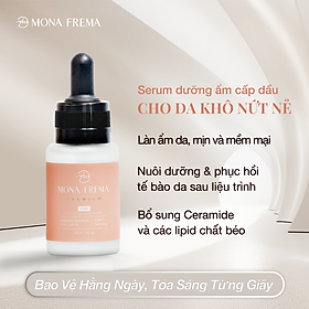 Serum Dưỡng Ẩm Cấp Dầu Mona Frema EMR Ceramide Repairing Light Serum 30ml