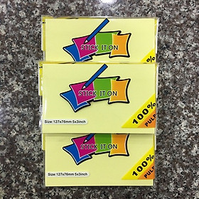 Giấy note ghi chú có keo 3 x 5 - Combo 10 xấp