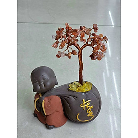 Mua Cây tài lộc phong thủy đá thạch anh  cây tài lộc mini để bàn làm việc