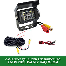 Hình ảnh Camera Lùi Xe Tải 24 Đèn Led Chiều Dài Dây Từ 10m Đến 20m