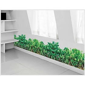 Decal dán chân tường XƯƠNG RỒNG XANH - Trang trí nhà cửa