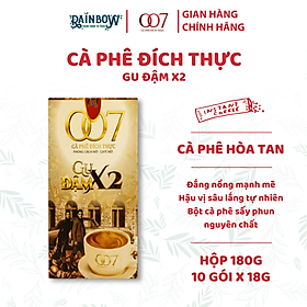 LION CAFE - Cà phê hòa tan 3in1 - 007 - Gu Đậm X2 - Hộp 180g (10 gói x 18g)