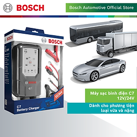 Hình ảnh Máy sạc bình ắc quy cho ô tô xe máy Bosch C7 - Hàng chính hãng