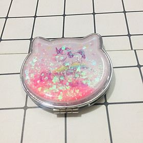 Gương mini nhũ hình dễ thương 2 mặt nhiều mẫu khác nhau ngẫu nhiên 