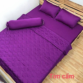 Ga - Drap Giường Lẻ Thun Mát Lạnh Lan Pham Bedding - Tím Cẩm