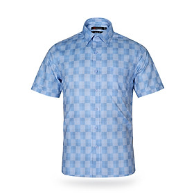 Áo sơ mi nam tay ngắn form suông vạt ngang Khatoco A1MN468T2-CNCR176-2411-N