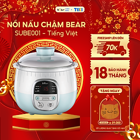 NỒI NINH HẦM CÁCH THỦY NẤU CHÁO BEAR DDZ-B08C1